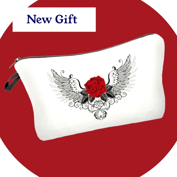 Red Rose Angel Cosmetics Bag - Picture 2 of 13